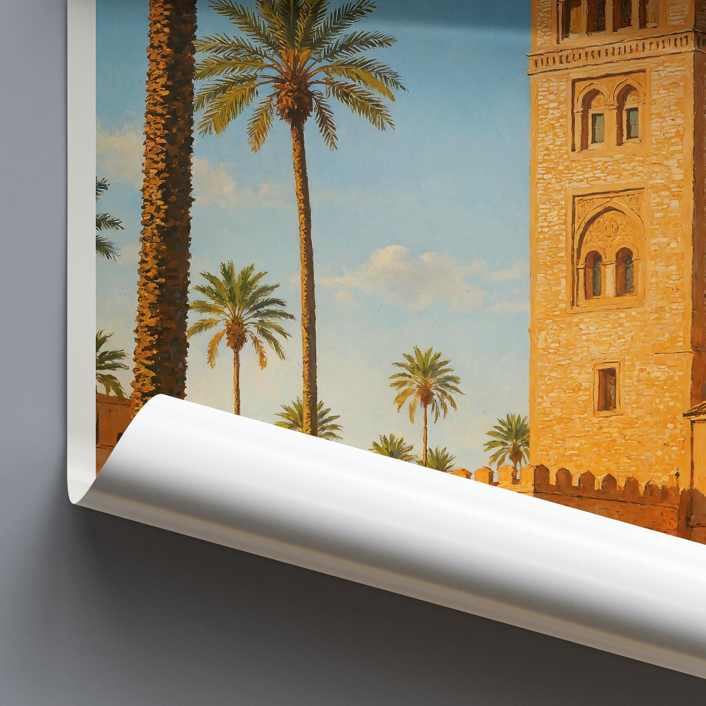 Marrakech Travel Print, Koutoubia Mosque ~ Morocco Travel Poster Wall Art Home Decor Gift Personalized Framed