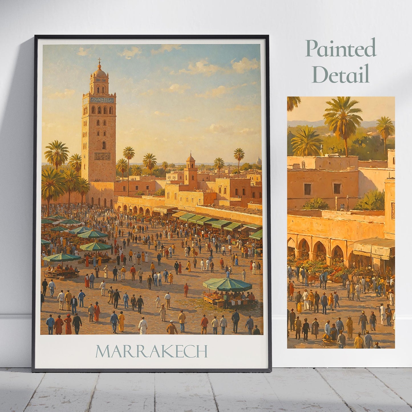 Marrakesh Travel Print ~ Morocco Travel Poster Wall Art Home Decor Gift Personalized Framed