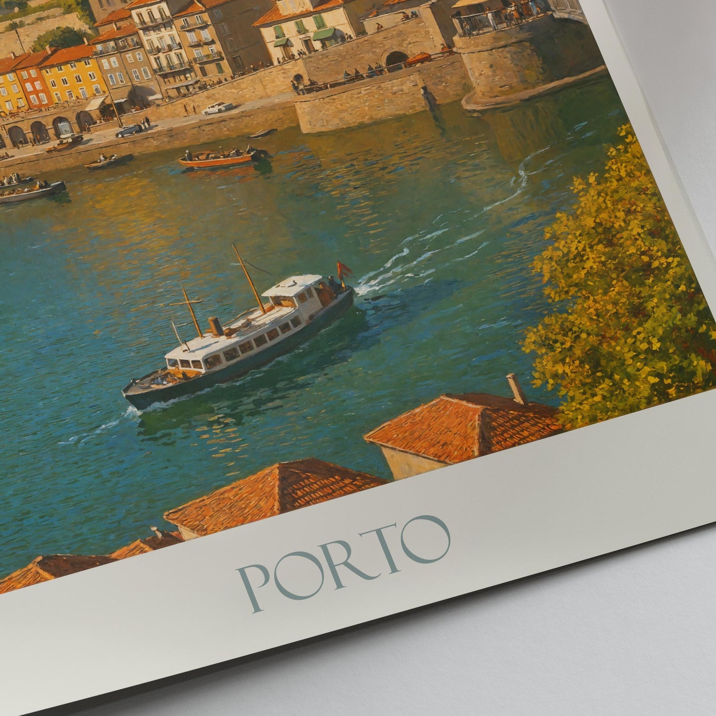 Porto Travel Print, Portugal ~ Travel Poster Wall Art Home Decor Personalized Gift Painting Framed