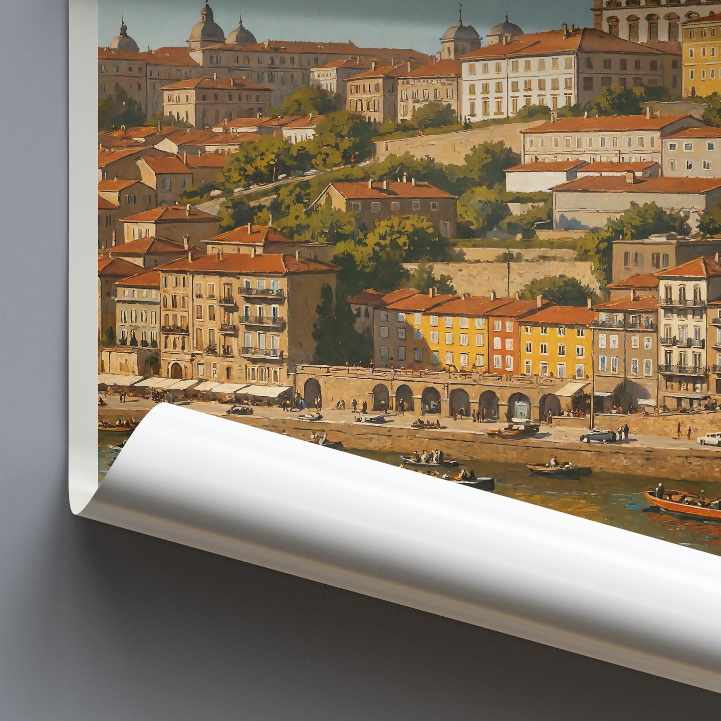 Porto Travel Print, Portugal ~ Travel Poster Wall Art Home Decor Personalized Gift Painting Framed