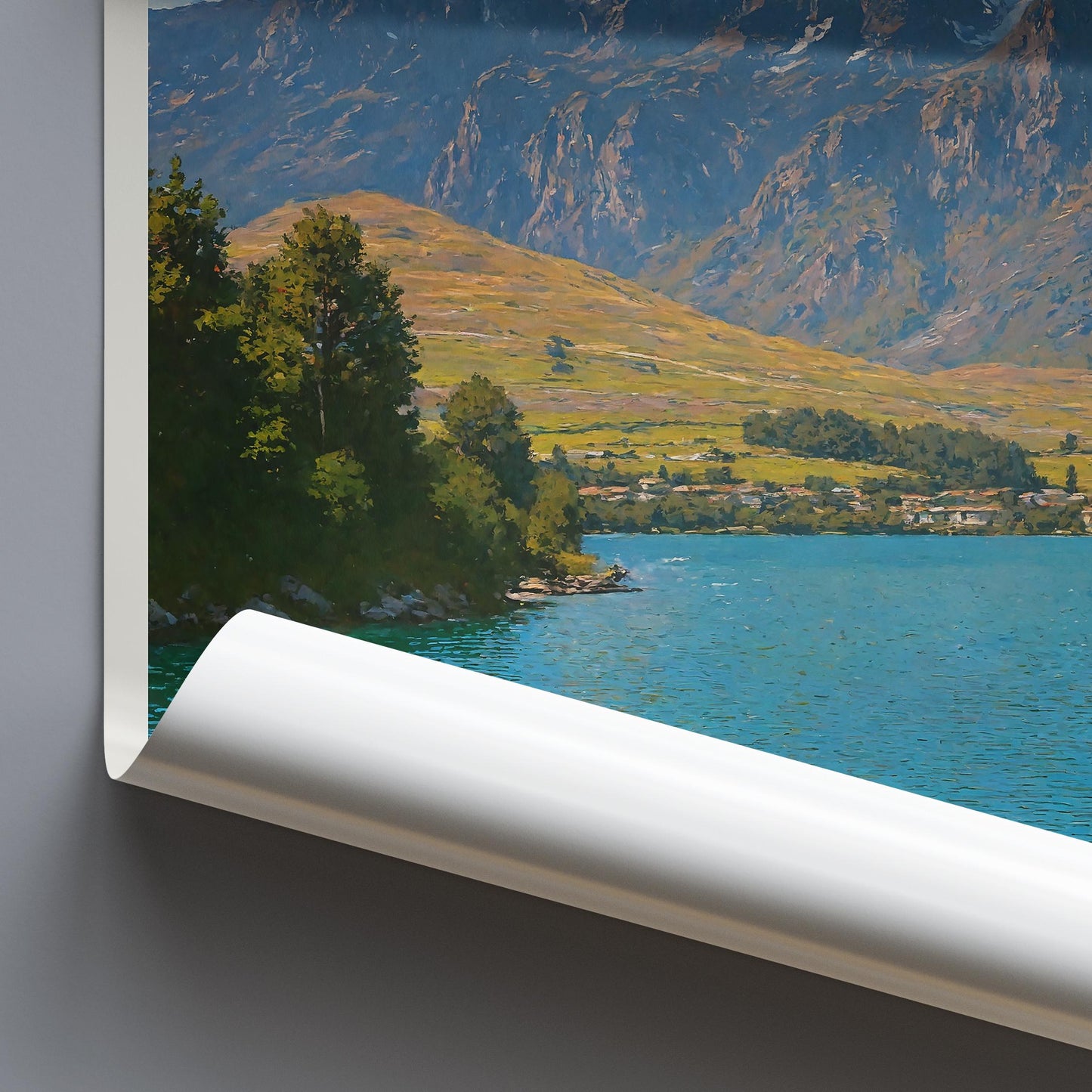 Queenstown Travel Print ~ New Zealand Travel Poster Wall Art Home Decor Gift Personalized Framed