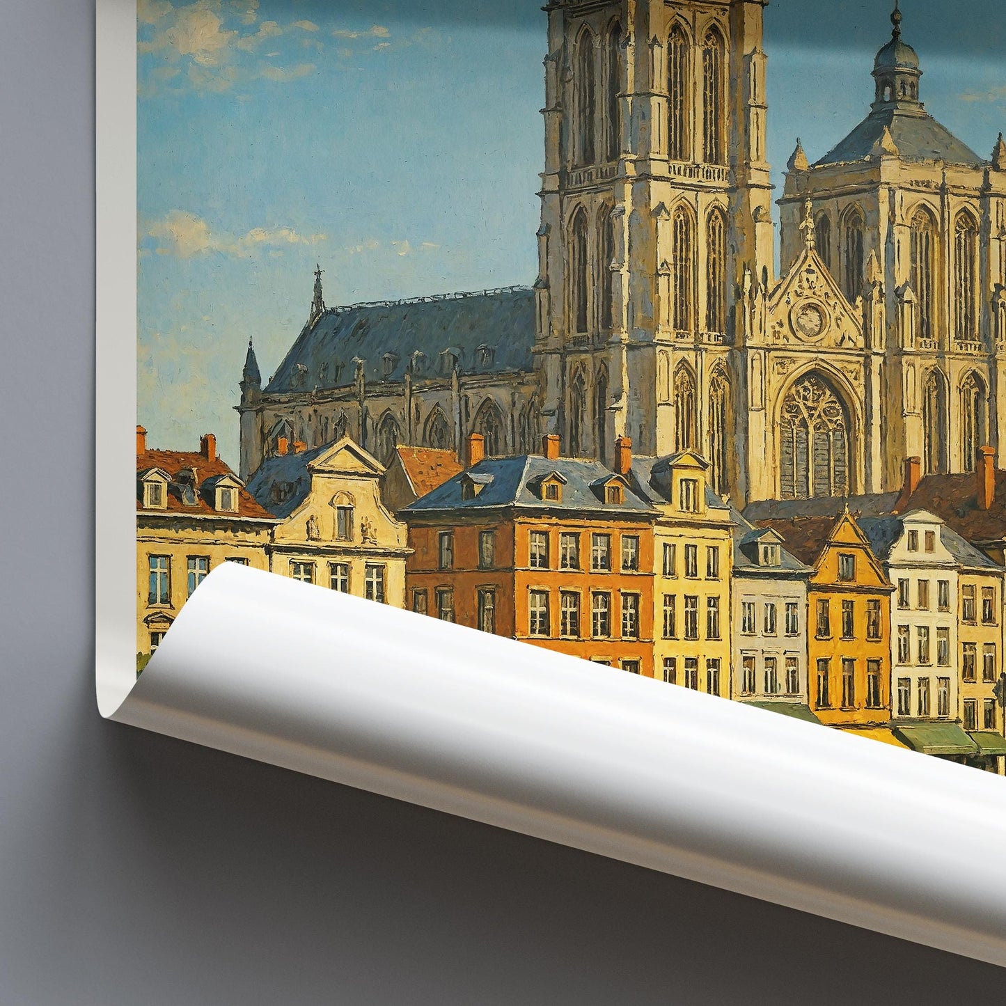 Antwerp Travel Print ~ Belgium Travel Poster | Painted Wall Art & Home Decor | Framed Personalized Print | Vacation Travel Gift