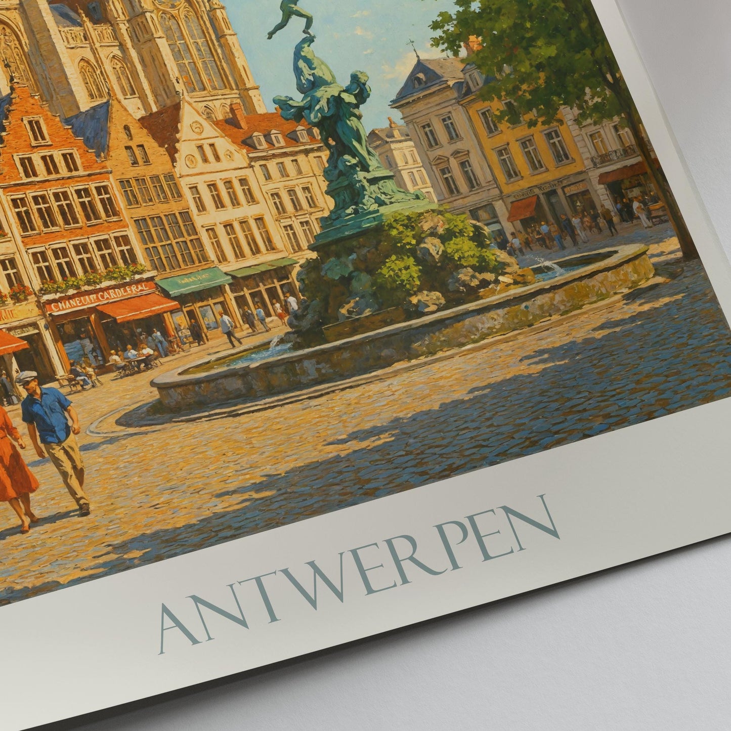 Antwerp Travel Print ~ Belgium Travel Poster | Painted Wall Art & Home Decor | Framed Personalized Print | Vacation Travel Gift
