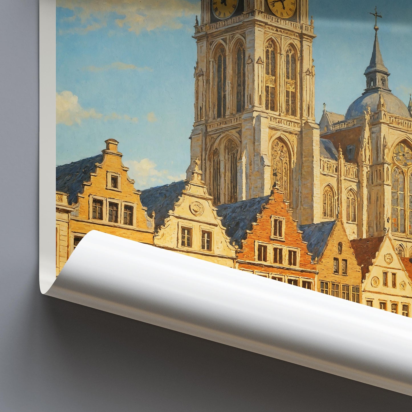 Antwerp Travel Print ~ Belgium Travel Poster | Painted Wall Art & Home Decor | Framed Personalized Print | Vacation Travel Gift