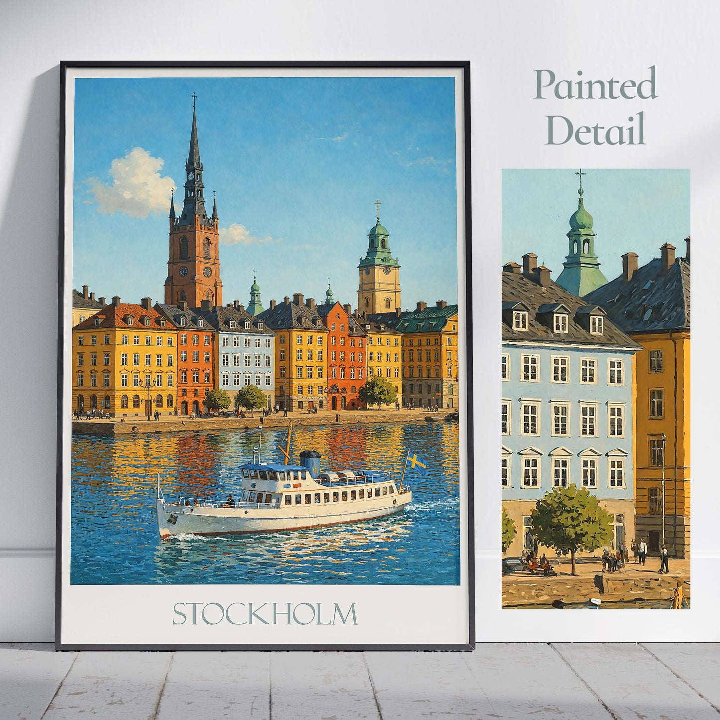 Stockholm Travel Print, Gamla Stan ~ Sweden Travel Poster