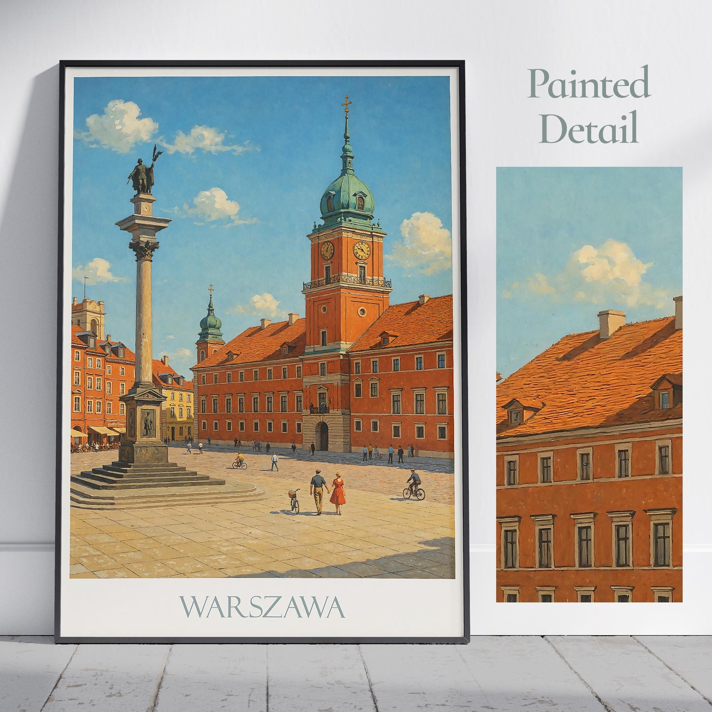 Warsaw Travel Print ~ Poland Travel Poster Wall Art Home Decor Personalized Gift Framed