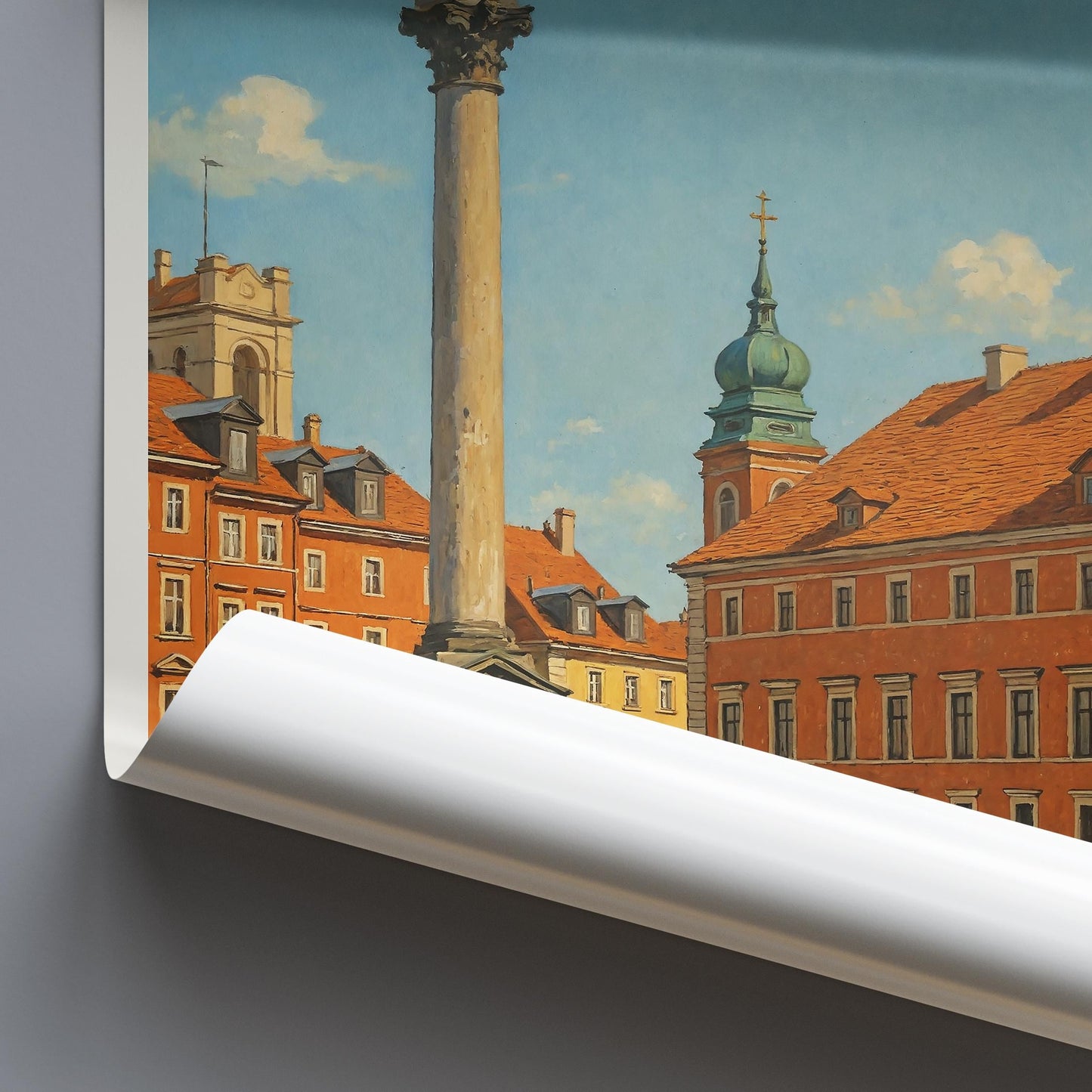 Warsaw Travel Print ~ Poland Travel Poster Wall Art Home Decor Personalized Gift Framed