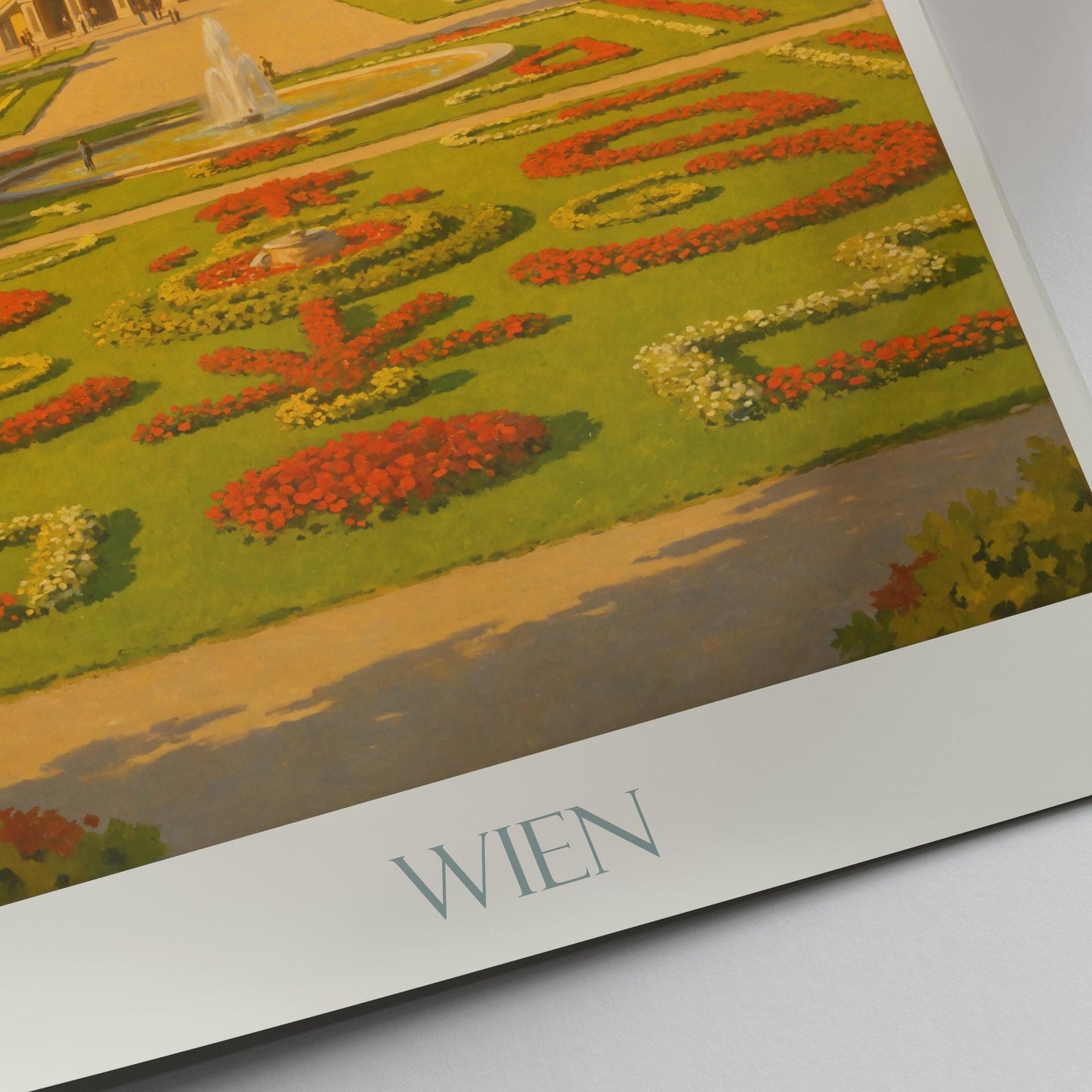 Vienna Travel Print, Schönbrunn Palace ~ Austria Travel Poster | Framed Personalized Vacation Travel Gift