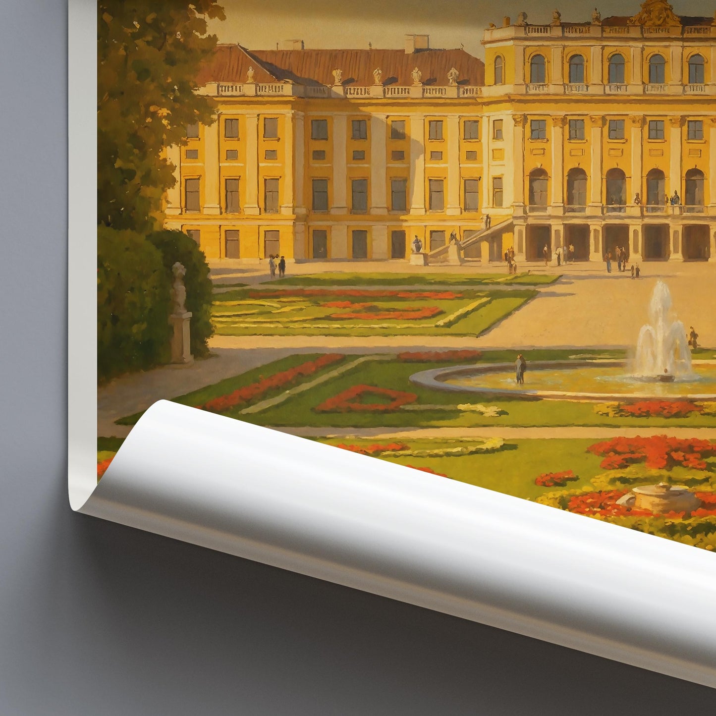 Vienna Travel Print, Schönbrunn Palace ~ Austria Travel Poster | Framed Personalized Vacation Travel Gift