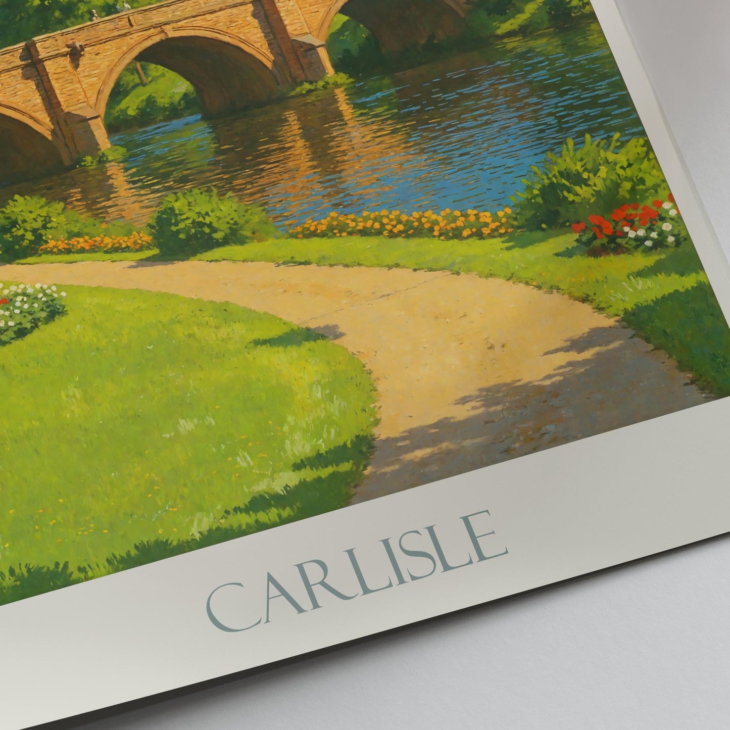 Carlisle Travel Print ~ Cumbria Travel Poster Wall Art Home Decor Personalized Gift Painting Framed