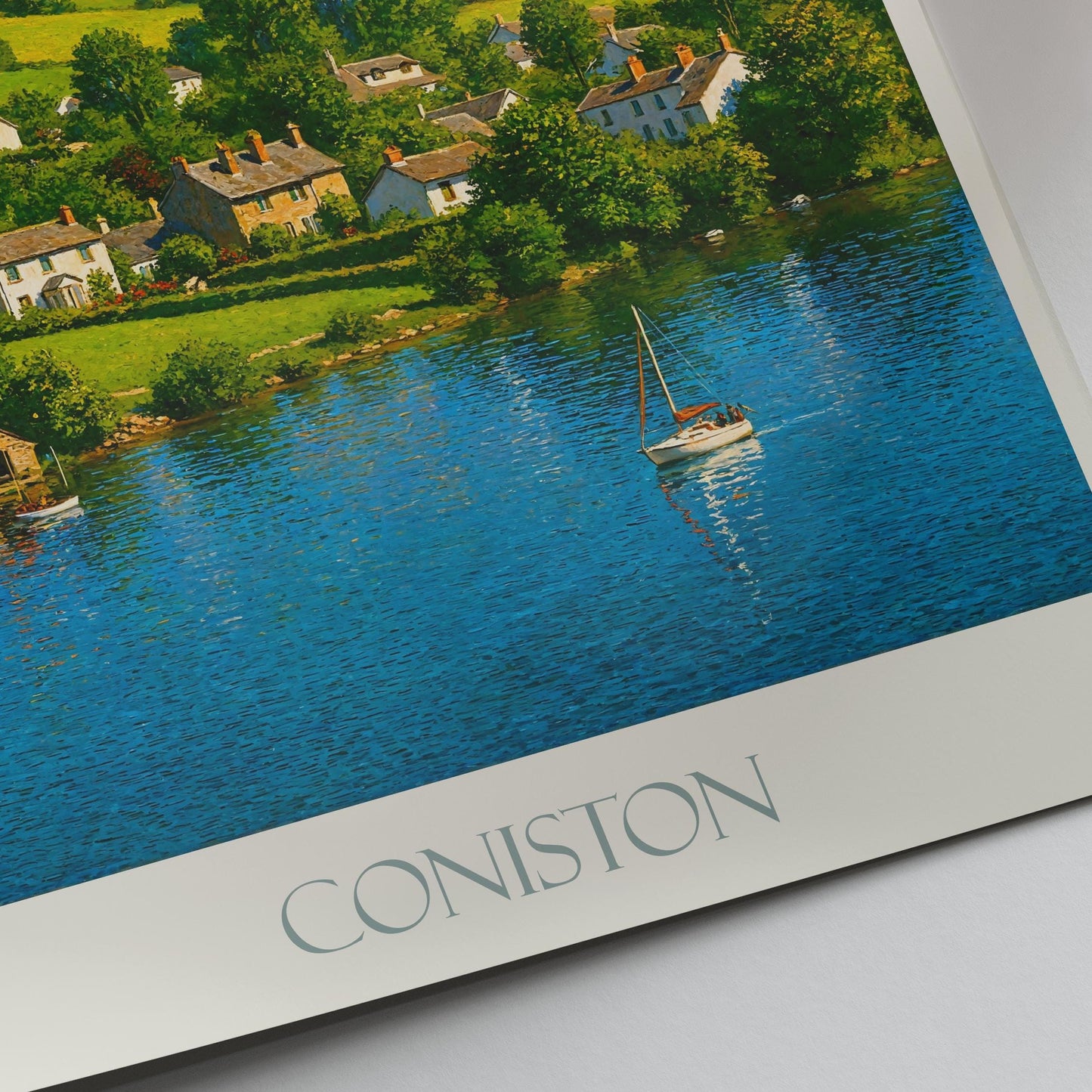 Coniston Travel Print, Lake District ~ Travel Poster | Framed Painting Print