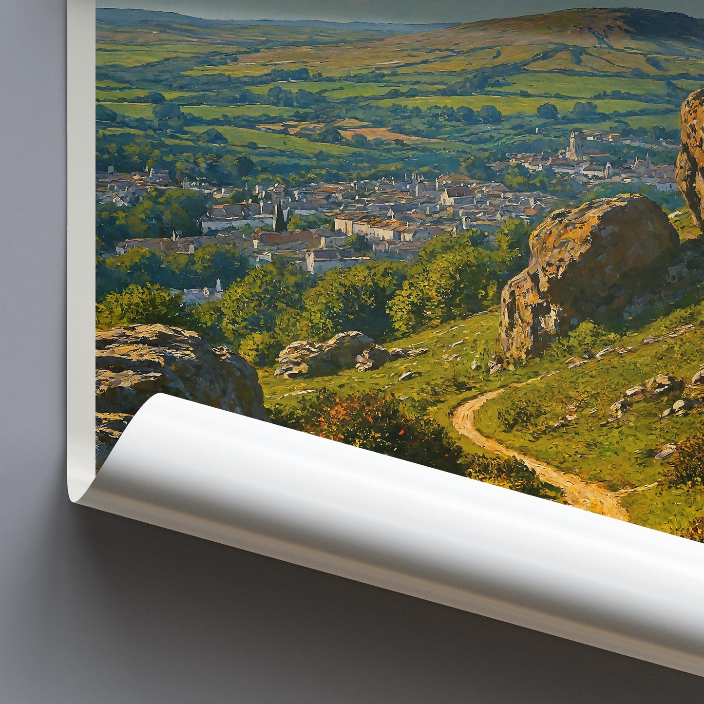 Ilkley Moor Travel Print ~ Yorkshire Travel Poster