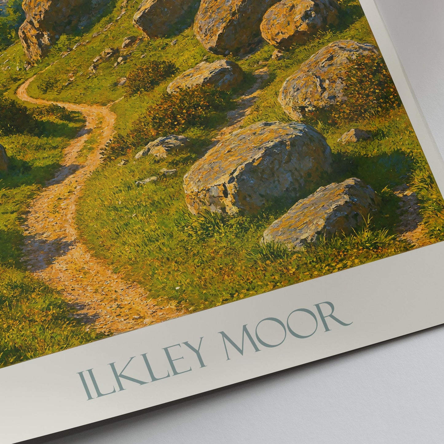 Ilkley Moor Travel Print ~ Yorkshire Travel Poster