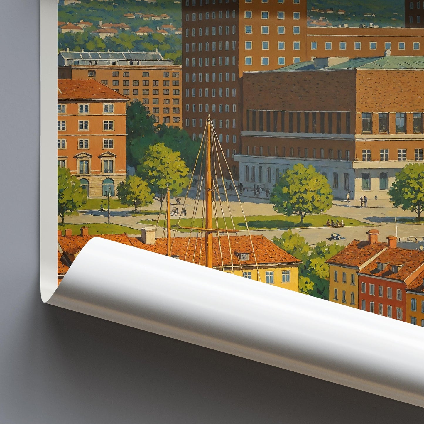 Oslo Travel Print ~ Norway Travel Poster |