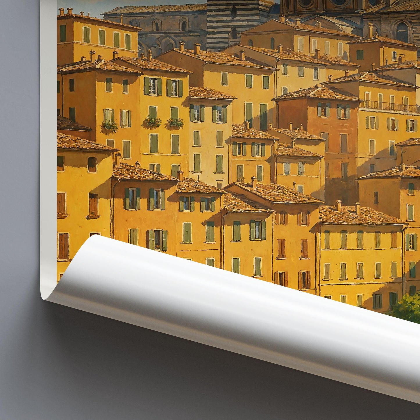Siena Travel Print ~ Italy Travel Poster | Painted Wall Art Print & Home Decor | Framed Personalized Print | Vacation Travel Gift