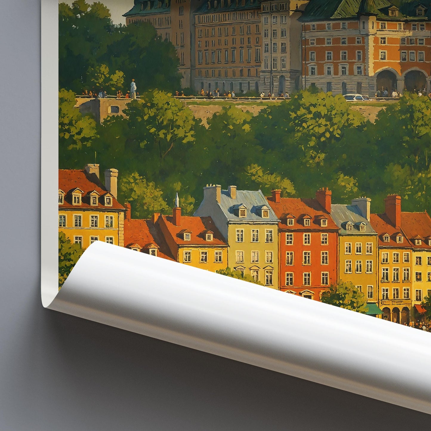 Québec City Travel Print ~ Quebec Canada Travel Poster Wall Art Home Decor Gift Personalized Framed
