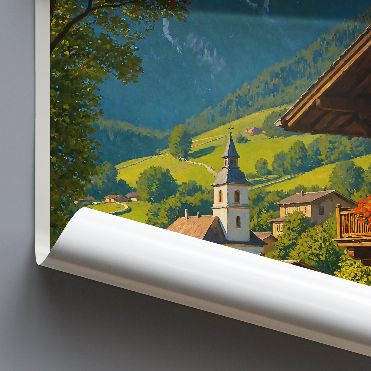 Tyrol Travel Print ~ Austria Travel Poster | Painted Wall Art & Home Decor | Framed Personalized Print | Vacation Travel Gift