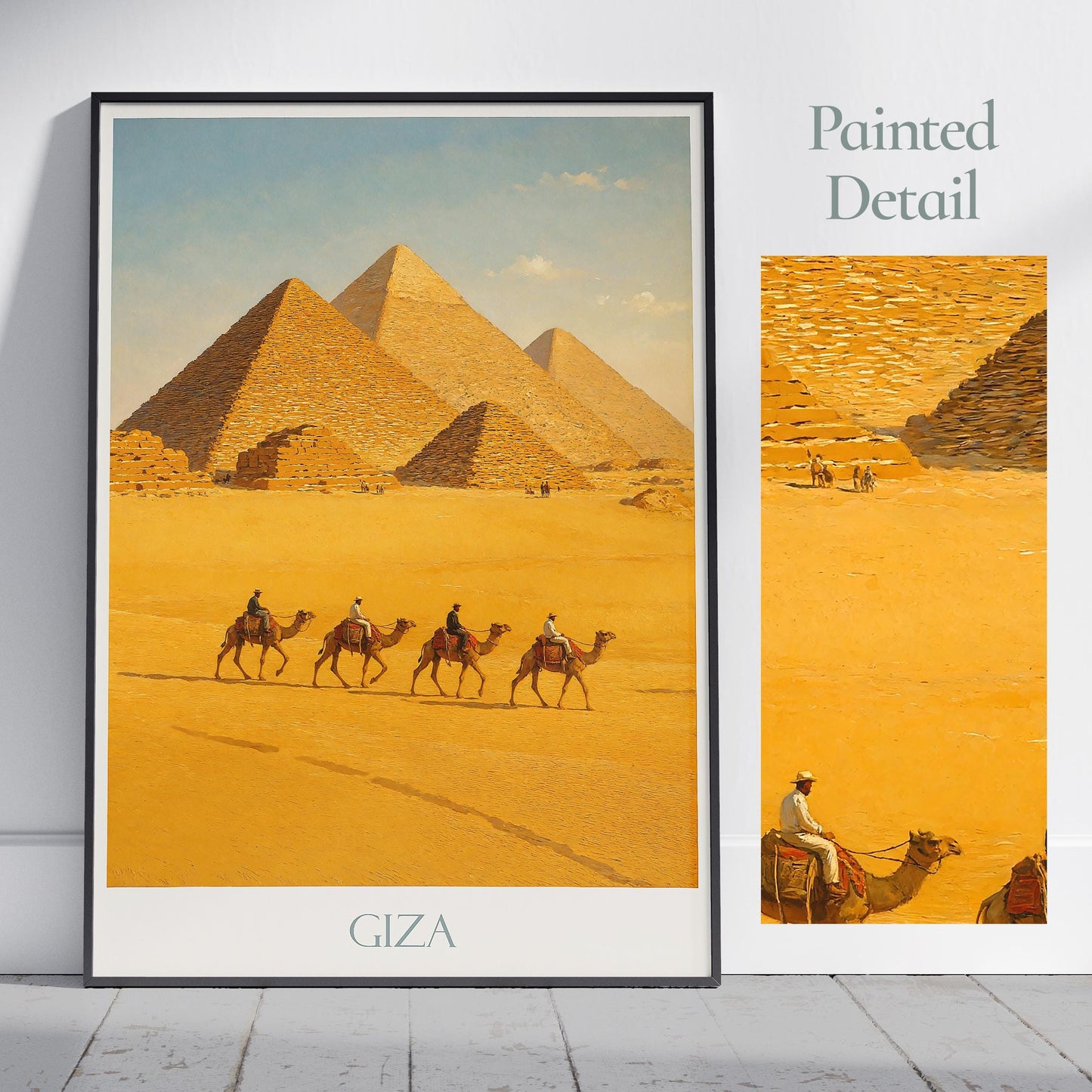 Giza Pyramids Travel Print ~ Cairo Egypt Travel Poster