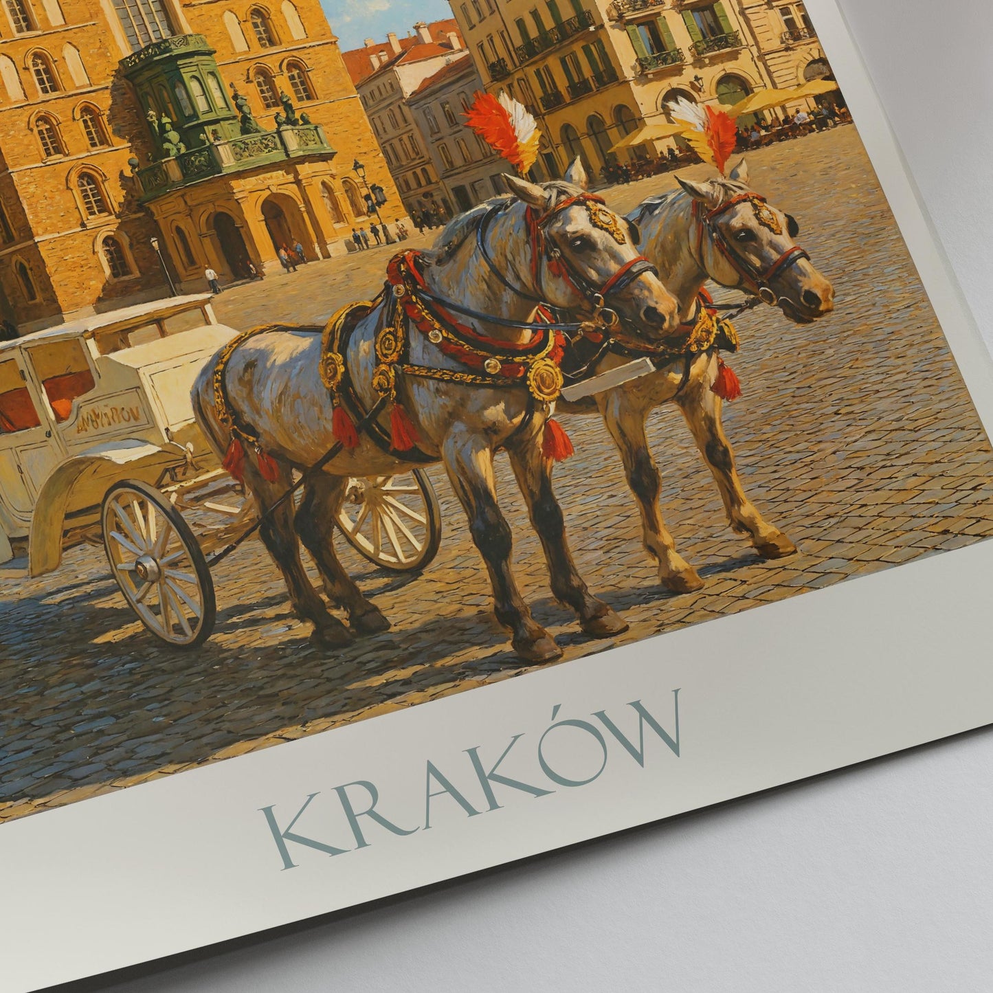 Krakow Travel Print, Poland ~ Travel Poster Wall Art Home Decor Personalized Gift Painting Framed