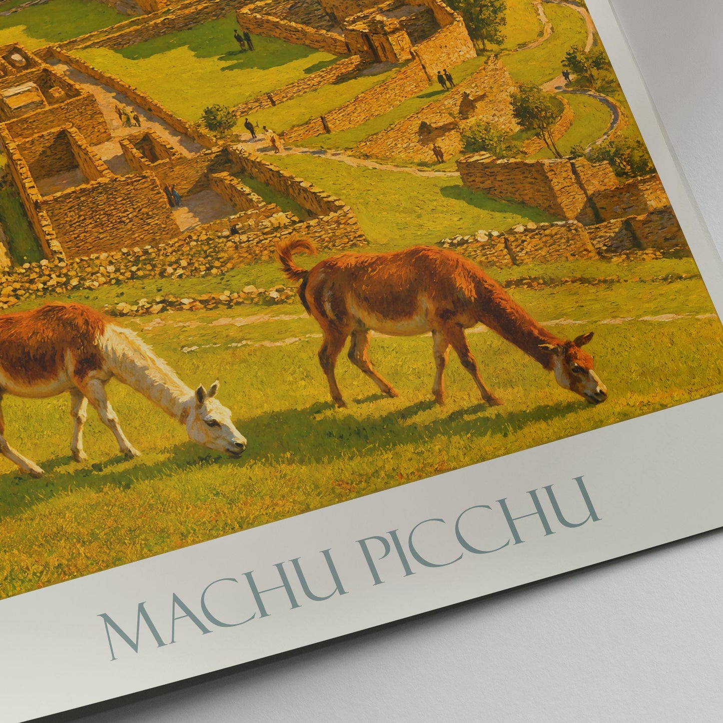 Machu Picchu Travel Print ~ Peru Travel Poster Wall Art Home Decor Personalized Gift Painting Framed