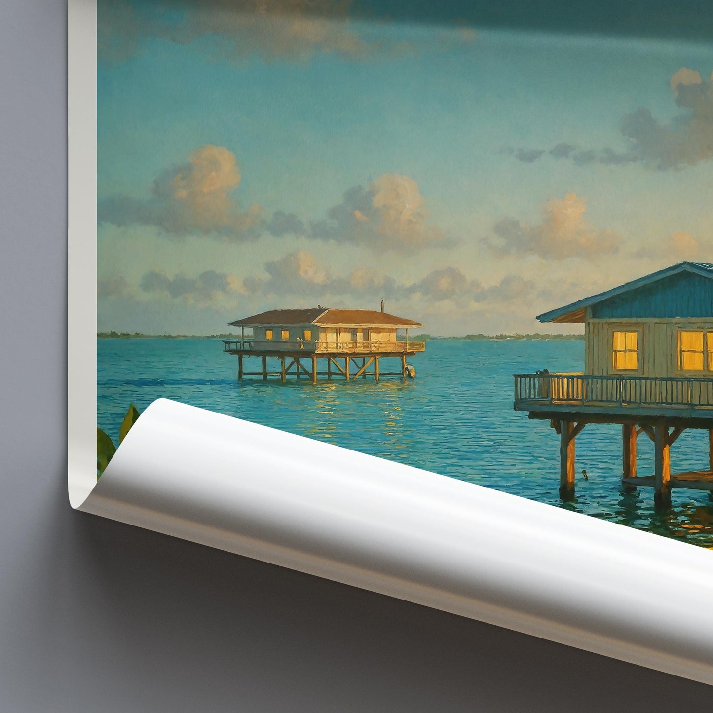 Biscayne National Park Travel Print, Stiltsville ~ Florida Travel Poster