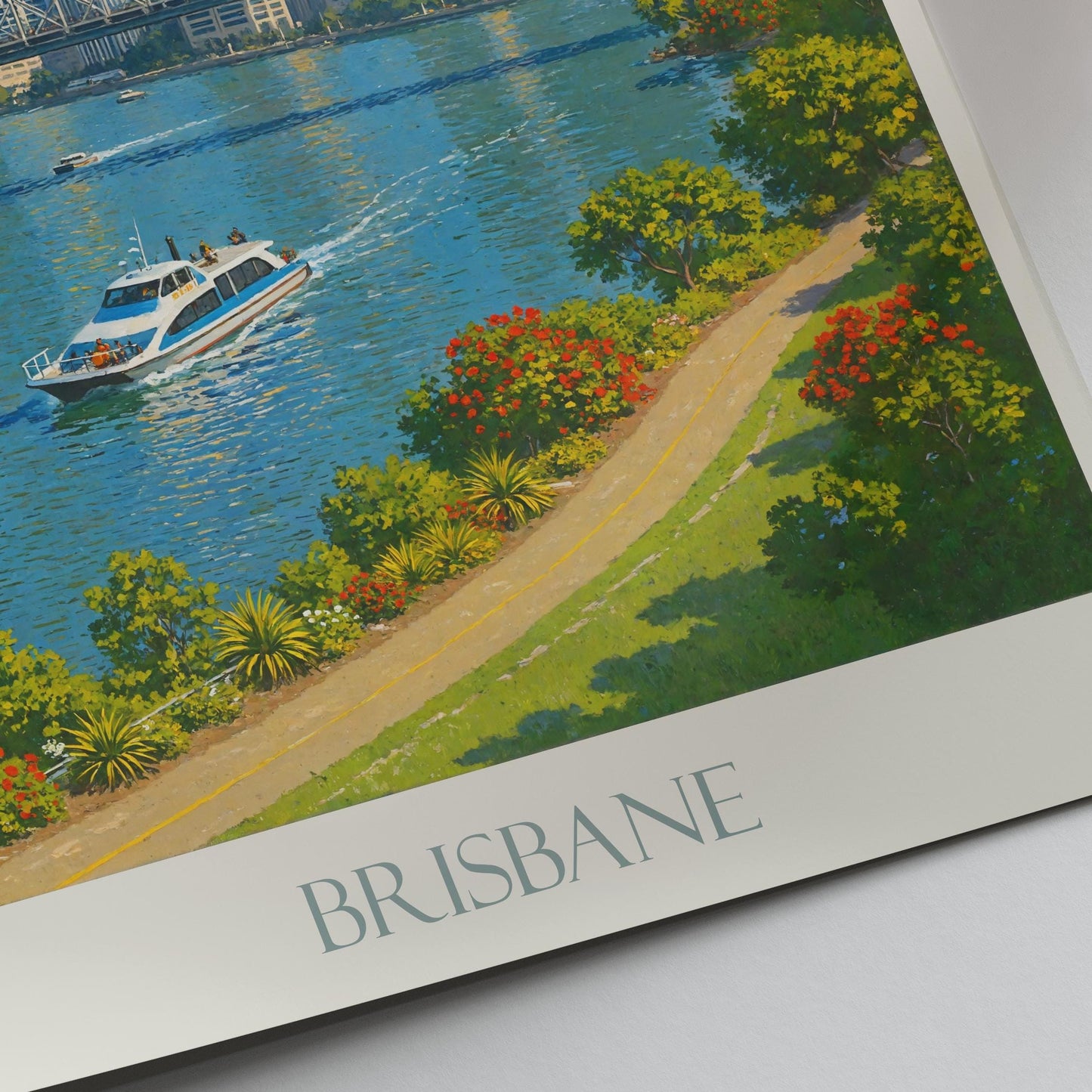 Brisbane Travel Print ~ Australia Travel Poster