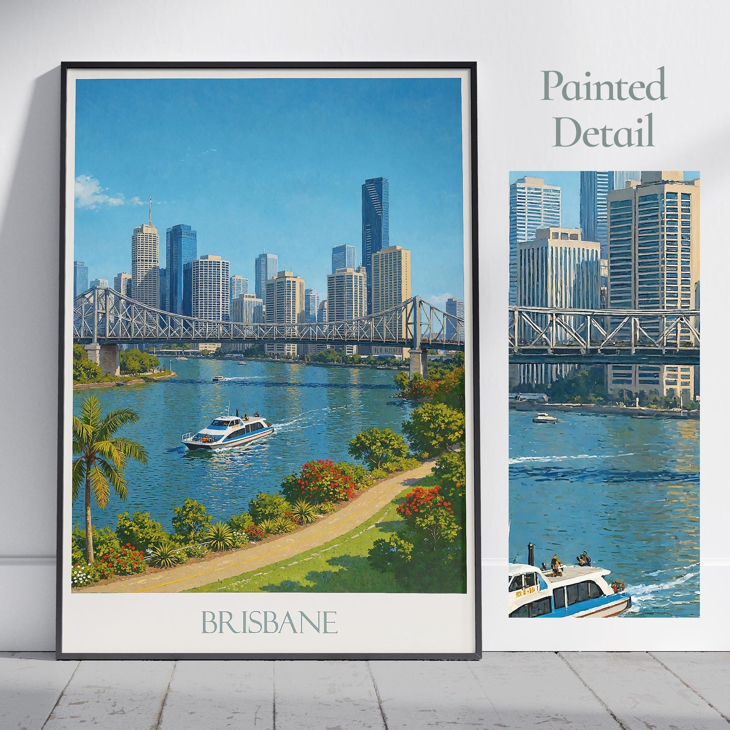 Brisbane Travel Print ~ Australia Travel Poster