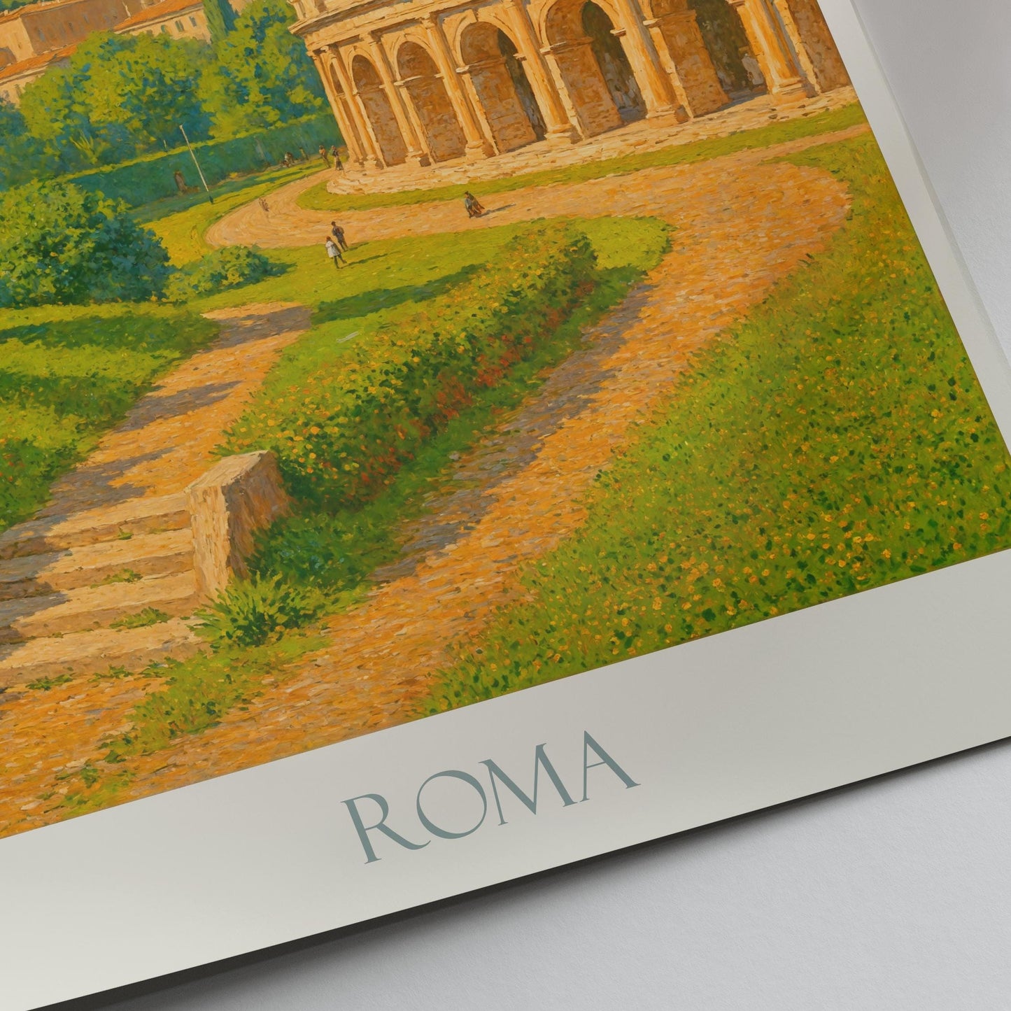 Rome Travel Print, Colosseum ~ Italy Roman Travel Poster | Framed Personalized Vacation Travel Gift
