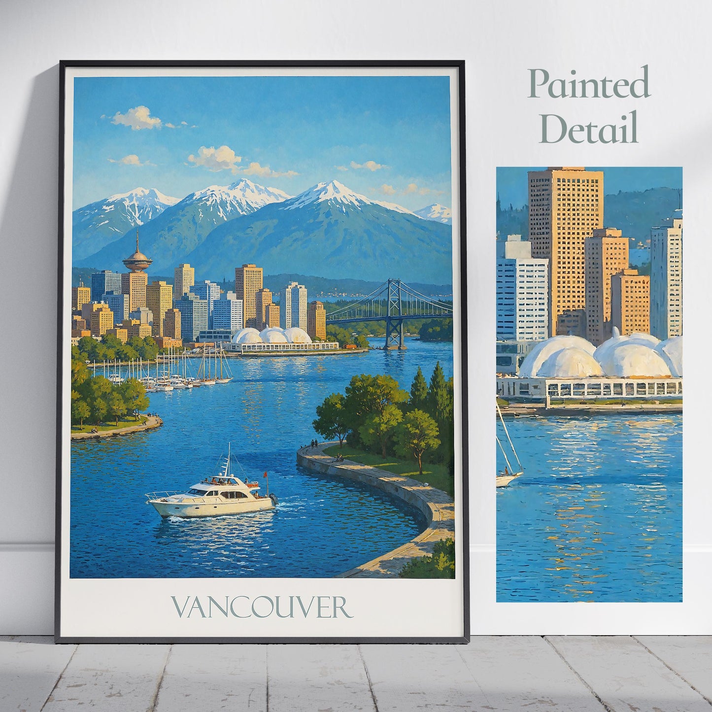 Vancouver Travel Print ~ British Columbia Canada Travel Poster