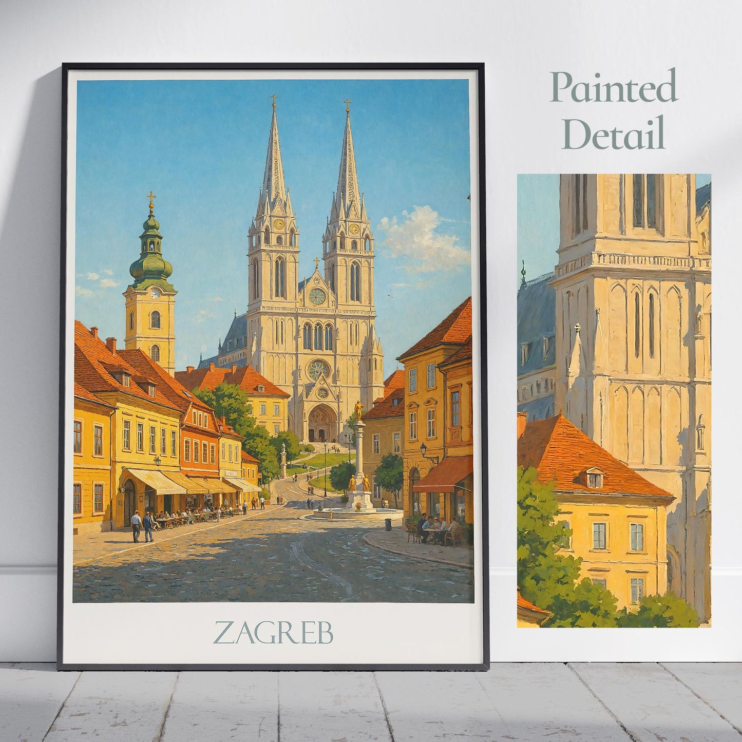 Zagreb Travel Print ~ Croatia Travel Poster