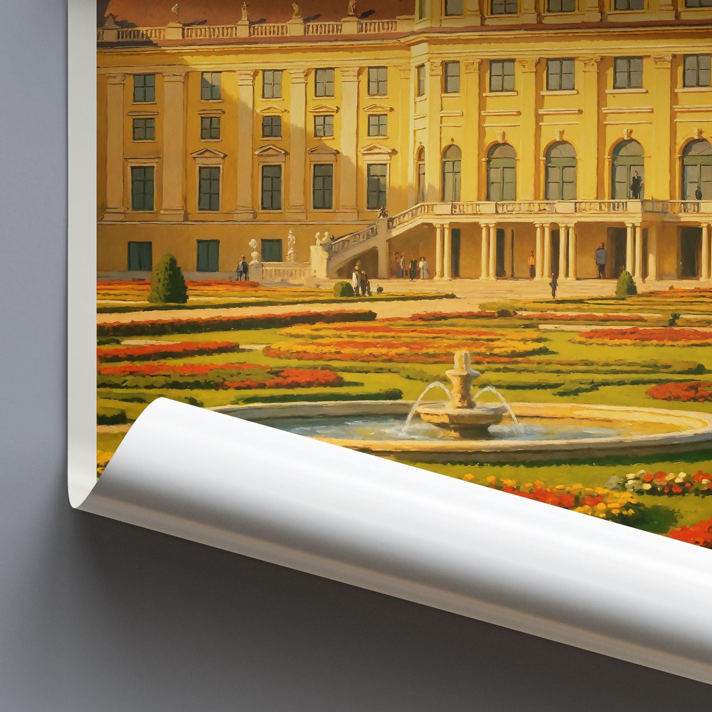 Vienna Travel Print, Schönbrunn Palace ~ Austria Travel Poster | Framed Personalized Vacation Travel Gift