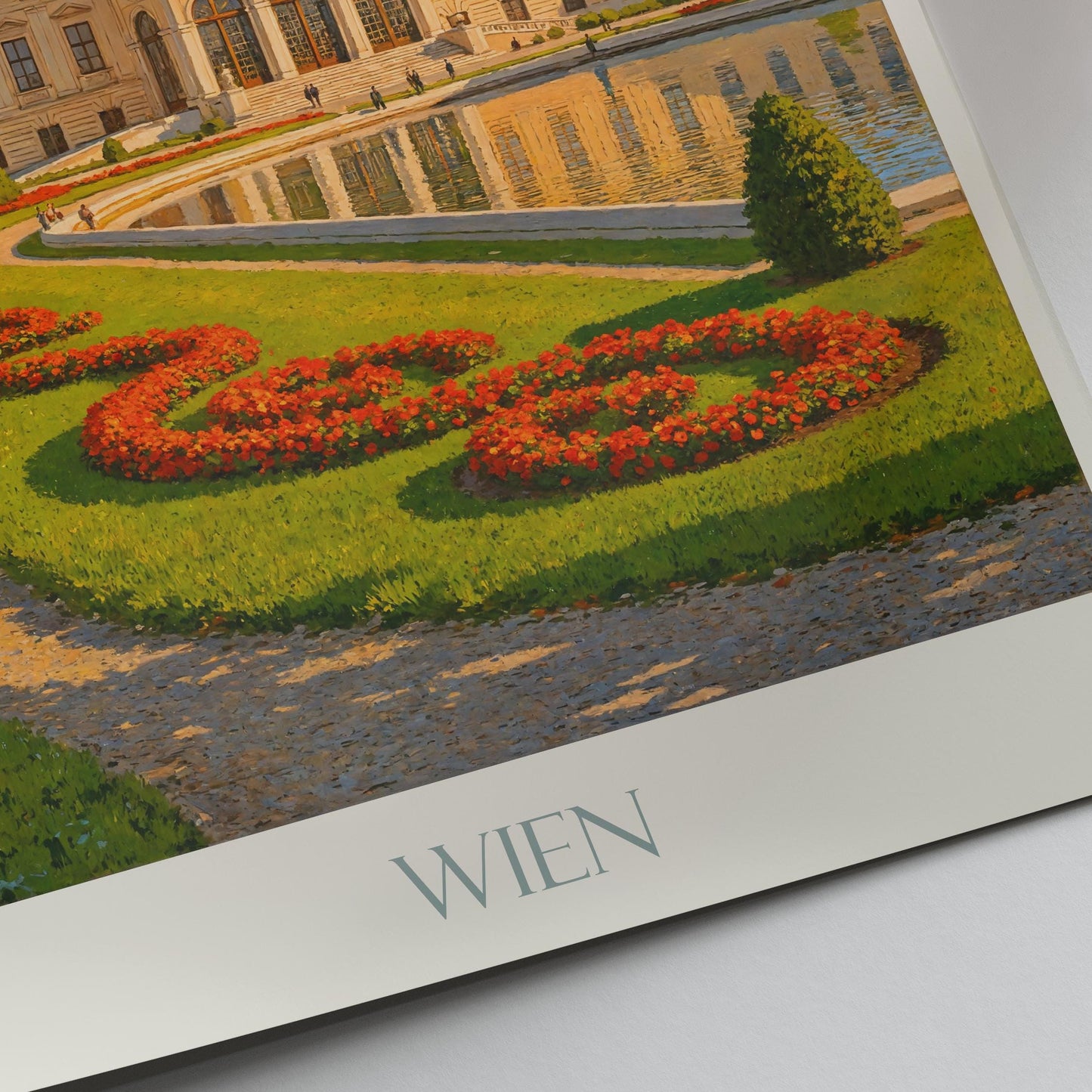 Vienna Travel Print, Belvedere Palace ~ Austria Travel Poster | Framed Personalized Vacation Travel Gift