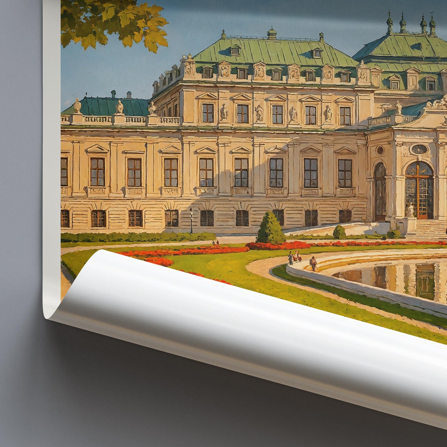 Vienna Travel Print, Belvedere Palace ~ Austria Travel Poster | Framed Personalized Vacation Travel Gift