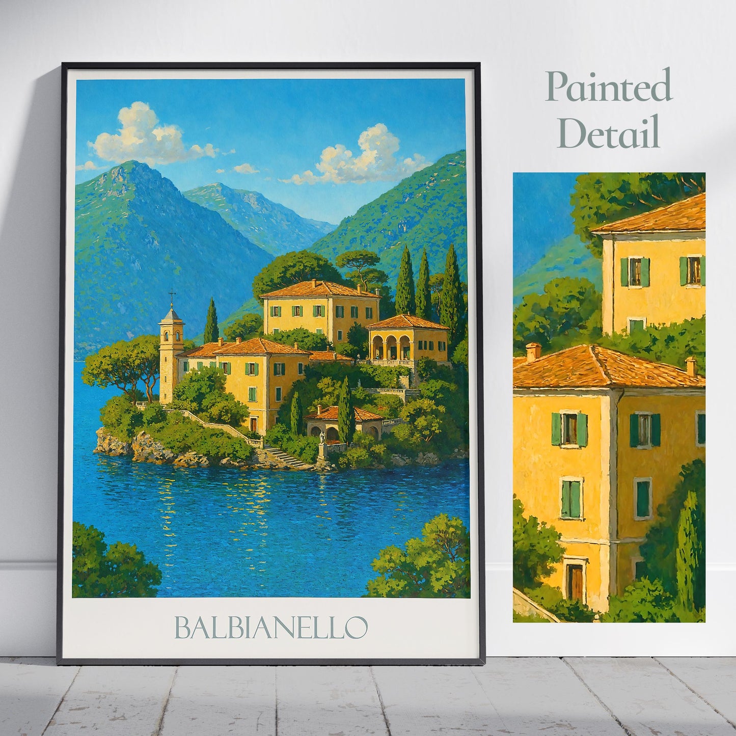 Lake Como Travel Print, Villa del Balbianello ~ Italy Travel Poster