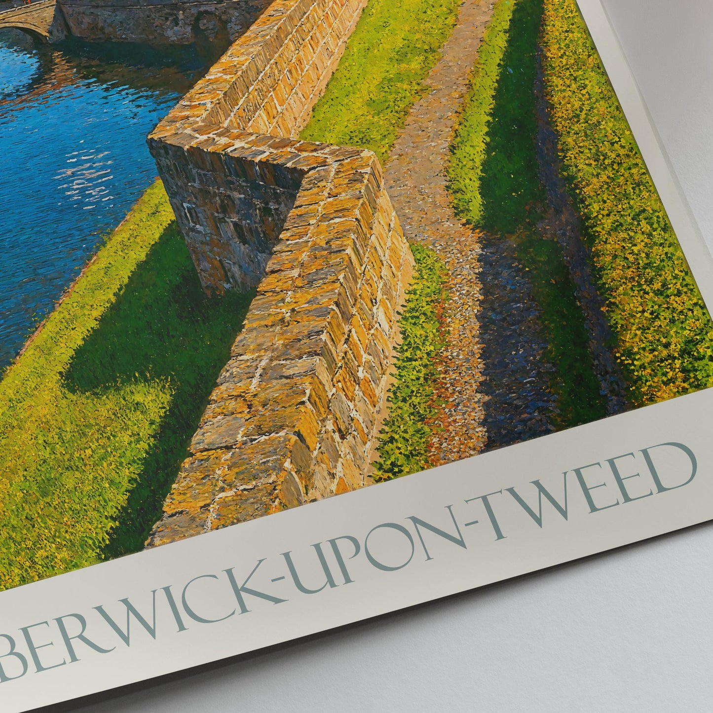 Berwick-upon-Tweed Travel Print ~ Northumberland Travel Poster Wall Art Home Decor Personalized Gift Painting Framed
