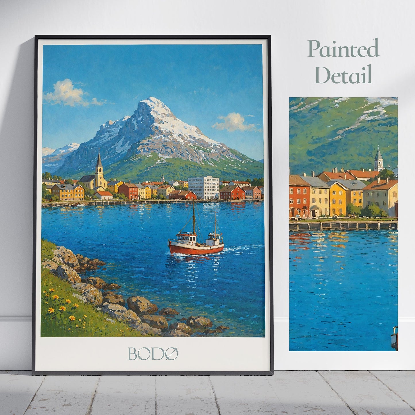 Bodø Travel Print ~ Norway Travel Poster |