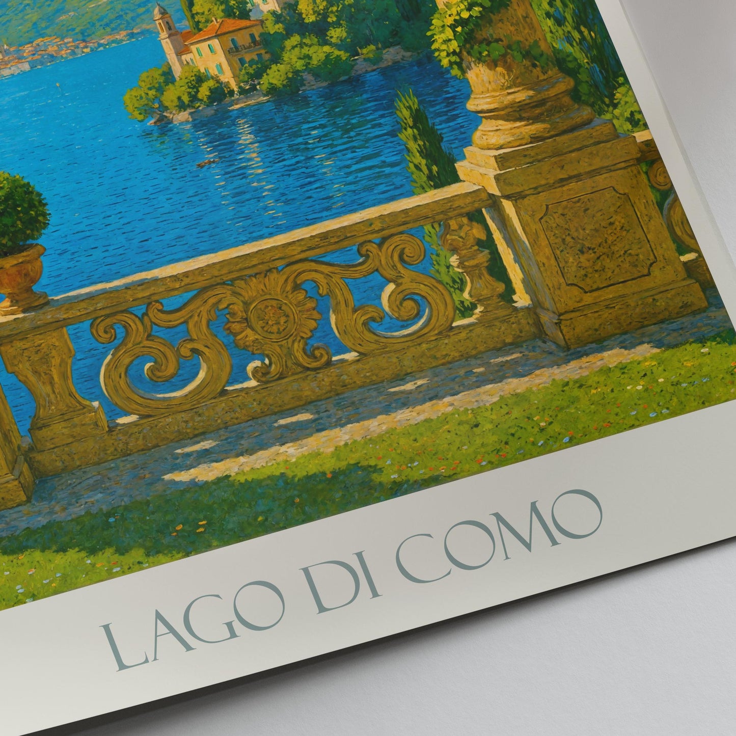 Lake Como Travel Print, Villa del Balbianello ~ Italy Travel Poster