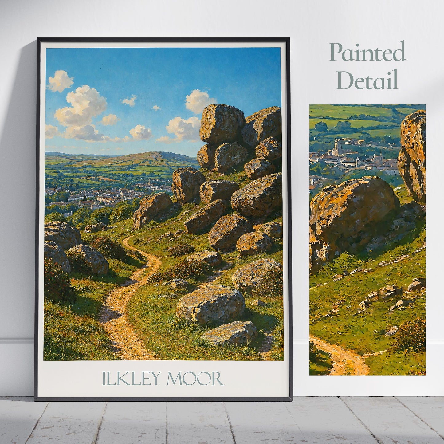 Ilkley Moor Travel Print ~ Yorkshire Travel Poster