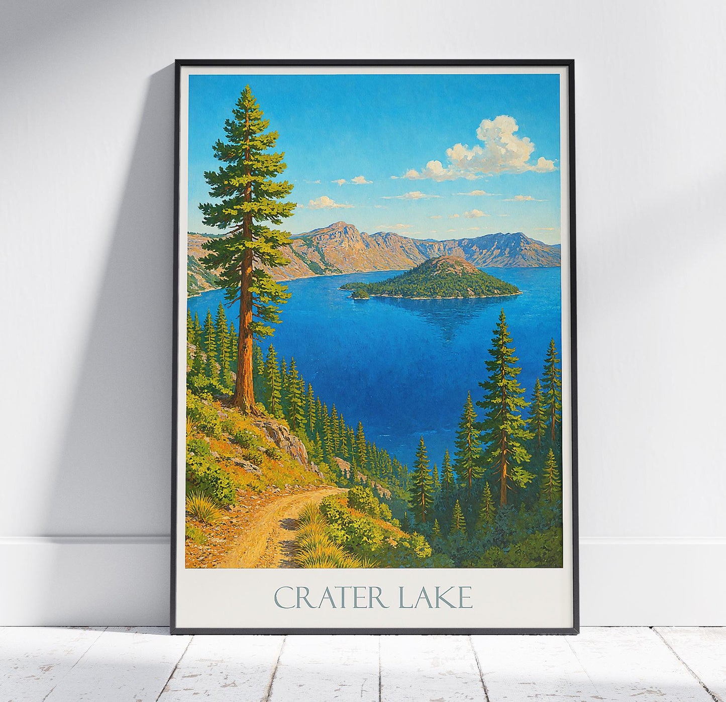 Crater Lake Travel Print ~ Oregon Travel Poster