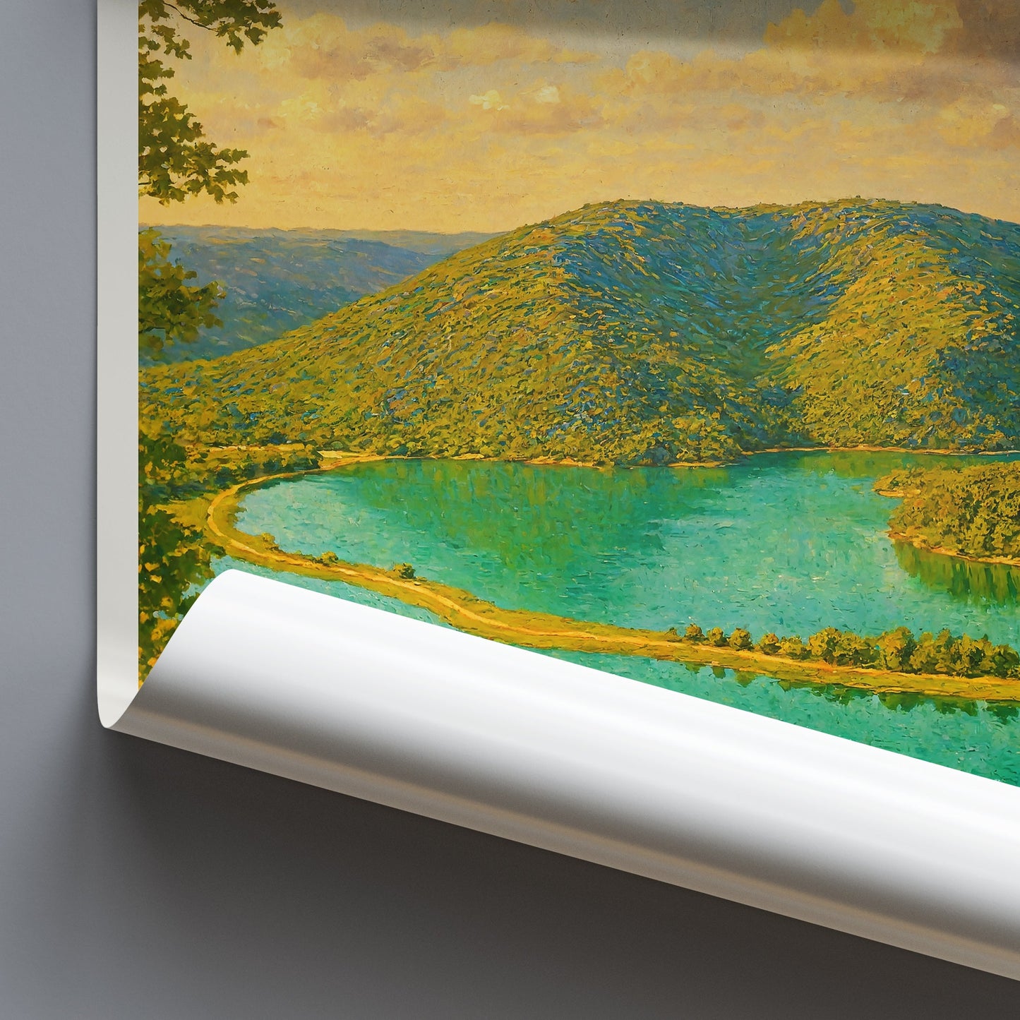 Krka National Park Travel Poster | Croatia Lake Landscape Art Print | Vintage Style Wall Decor | Nature Lover Gift
