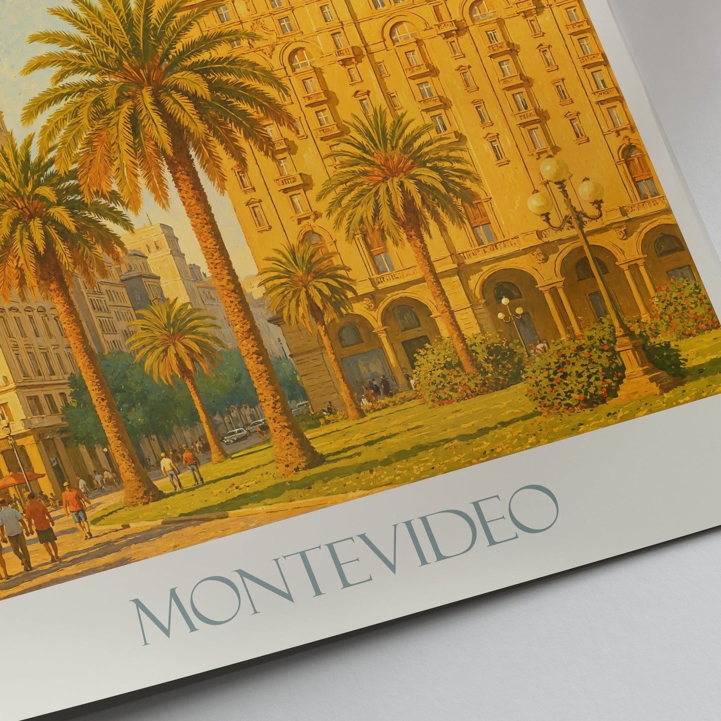 Montevideo Travel Poster, Palacio Salvo Art Print ~ Uruguay Cityscape Wall Decor | South America Gift