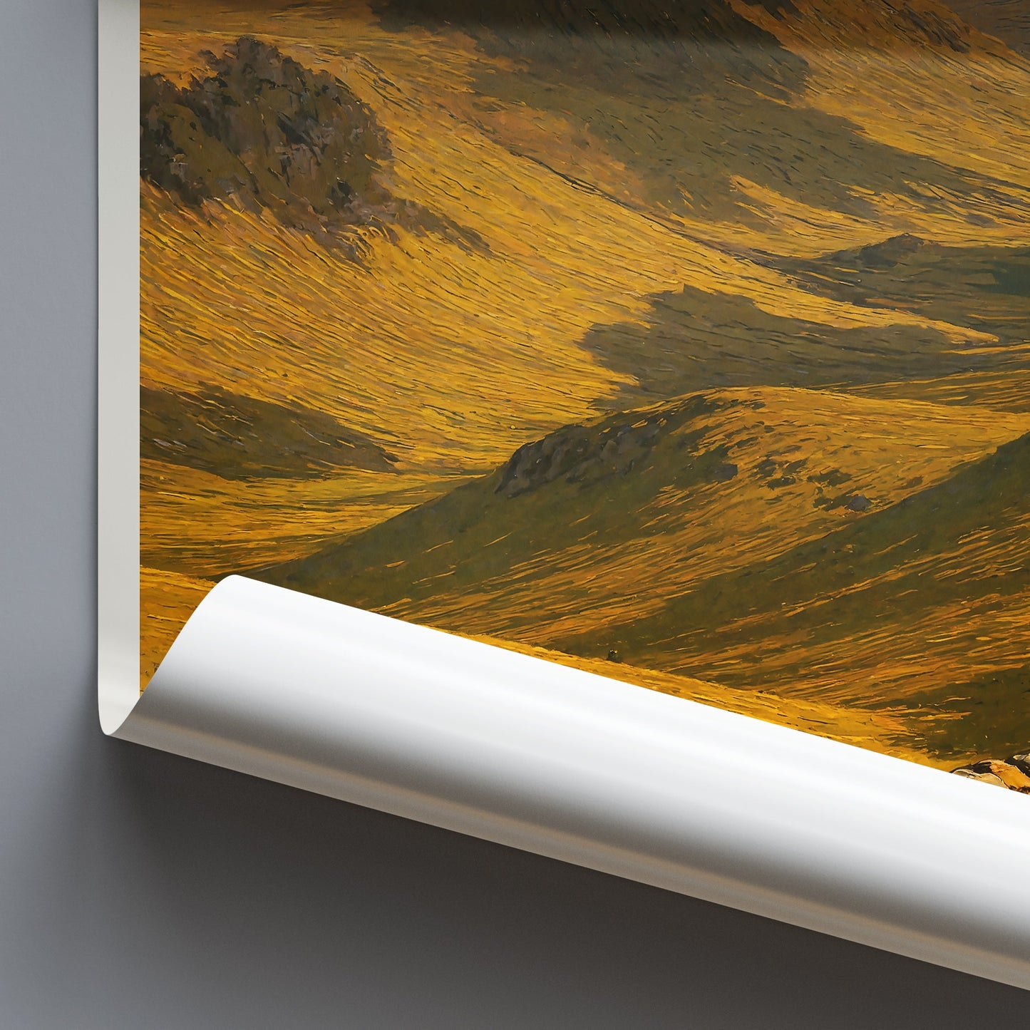 Mourne Mountains Travel Poster | Northern Ireland Landscape Art | Serene Irish Wall Decor | Scenic Nature Print
