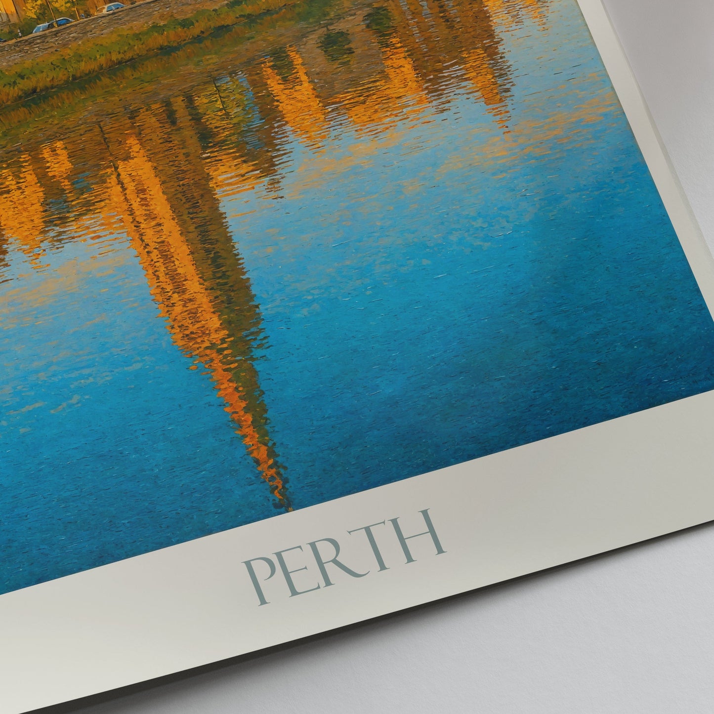 Perth Scotland Travel Poster | St. Matthew's Church Riverside Art Print | Scottish Cityscape Home Decor | United Kingdom Gift