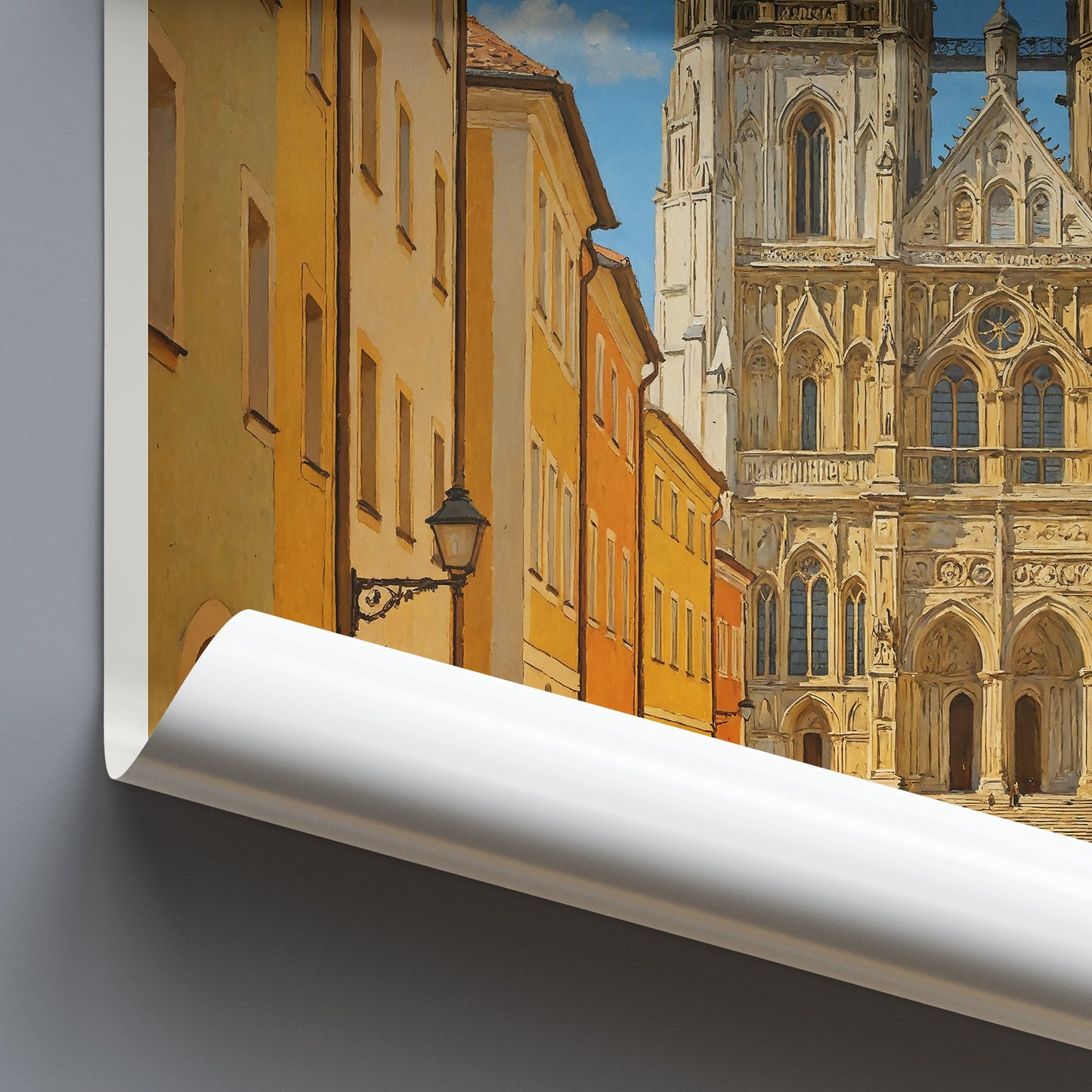 Regensburg Travel Poster | Regensburg Cathedral Art Print | Germany Cityscape Wall Art | Historic Bavarian Home Decor