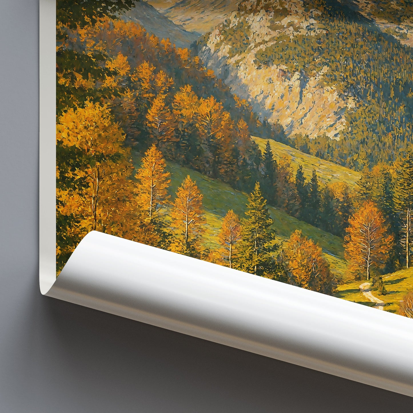 Reiter Alpe Travel Poster | German Alps Mountain Art Print | Autumn Landscape Nature Wall Decor | Bavaria Austria Home Gift