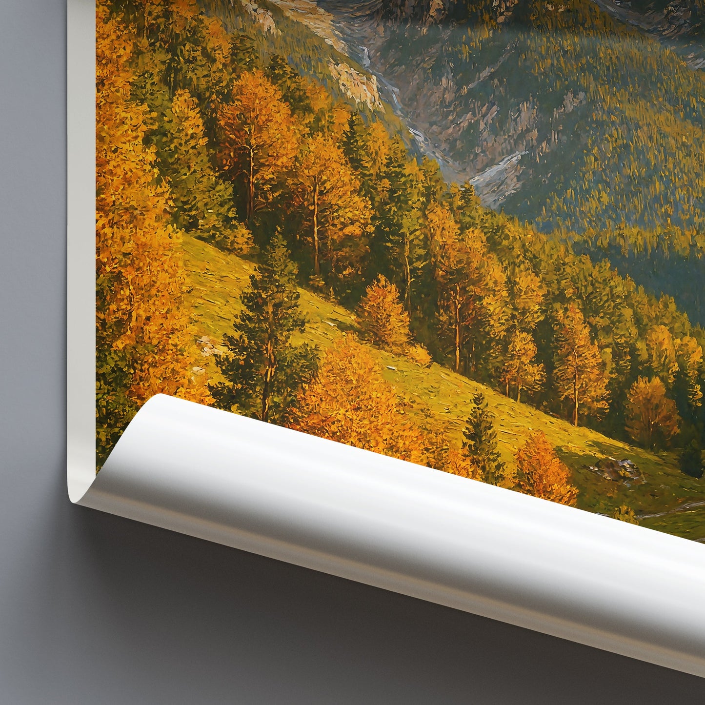 Reiter Alpe Travel Poster | German Alps Autumn Landscape Art Print | Bavaria Mountain Wall Decor | Hiking Trail Home Decor