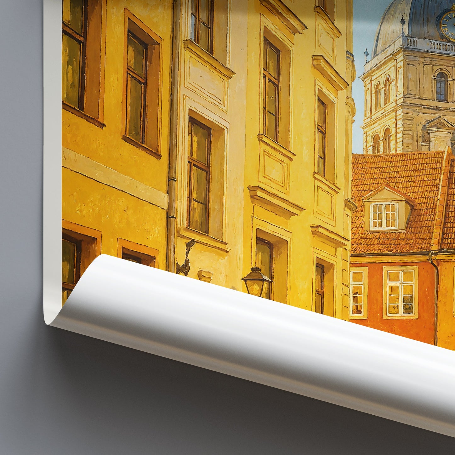 Riga Travel Poster | Old Town Latvia Art Print & European Cityscape Decor | Baltic Travel Gift