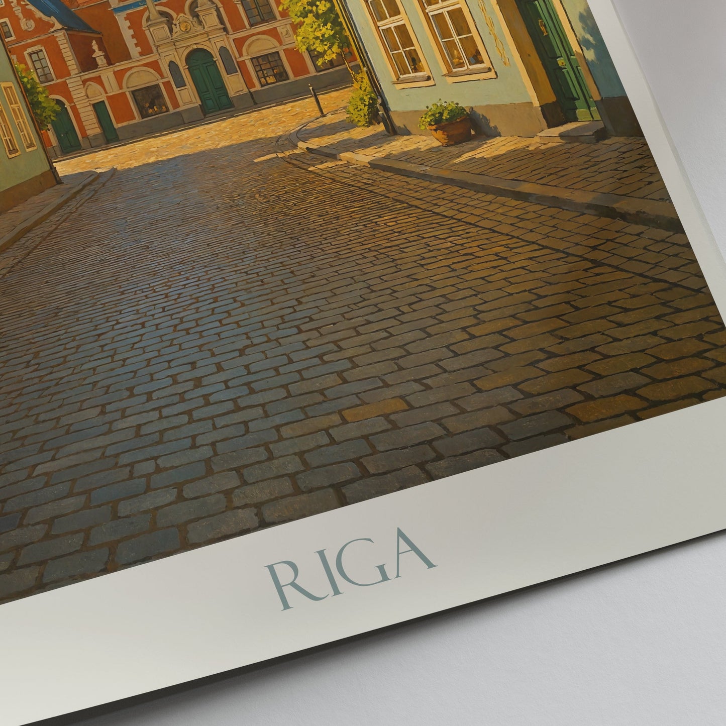 Riga Travel Poster, House of the Blackheads | Latvia Old Town Art Print & Cityscape Decor | Europe Gift