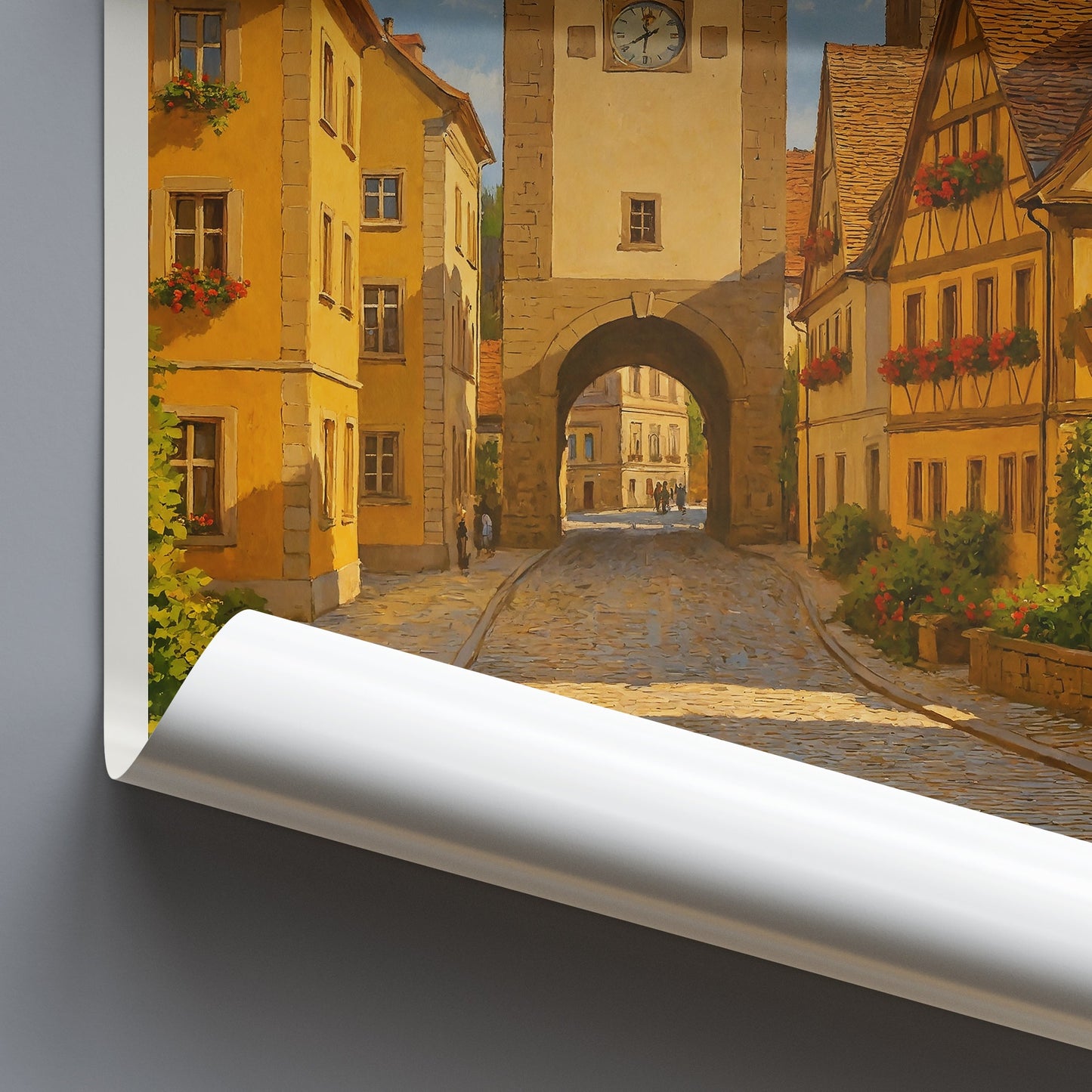 Rothenburg Travel Poster, Germany | Charming Medieval Town Art Print | Historic Bavarian Wall Decor