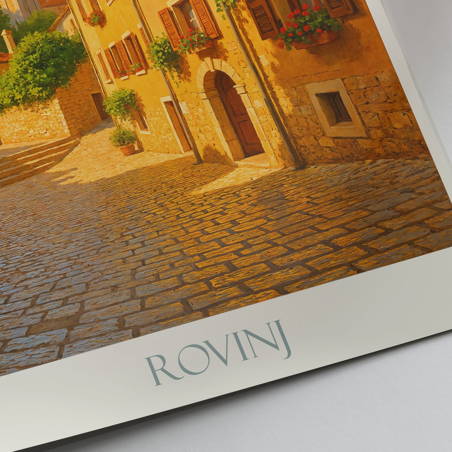 Rovinj Travel Poster, Croatia Old Town Art Print | Istria Bell Tower Home Decor | Mediterranean Vacation Gift